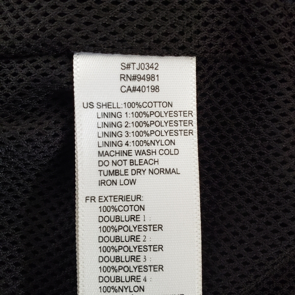 Heritage 1981 Bomber Jacket Size M Navy Blue Full Zip Hooded Zipper Pockets - Picture 7 of 7